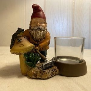 NIB Partylite Gardening Gnome Votive Holder